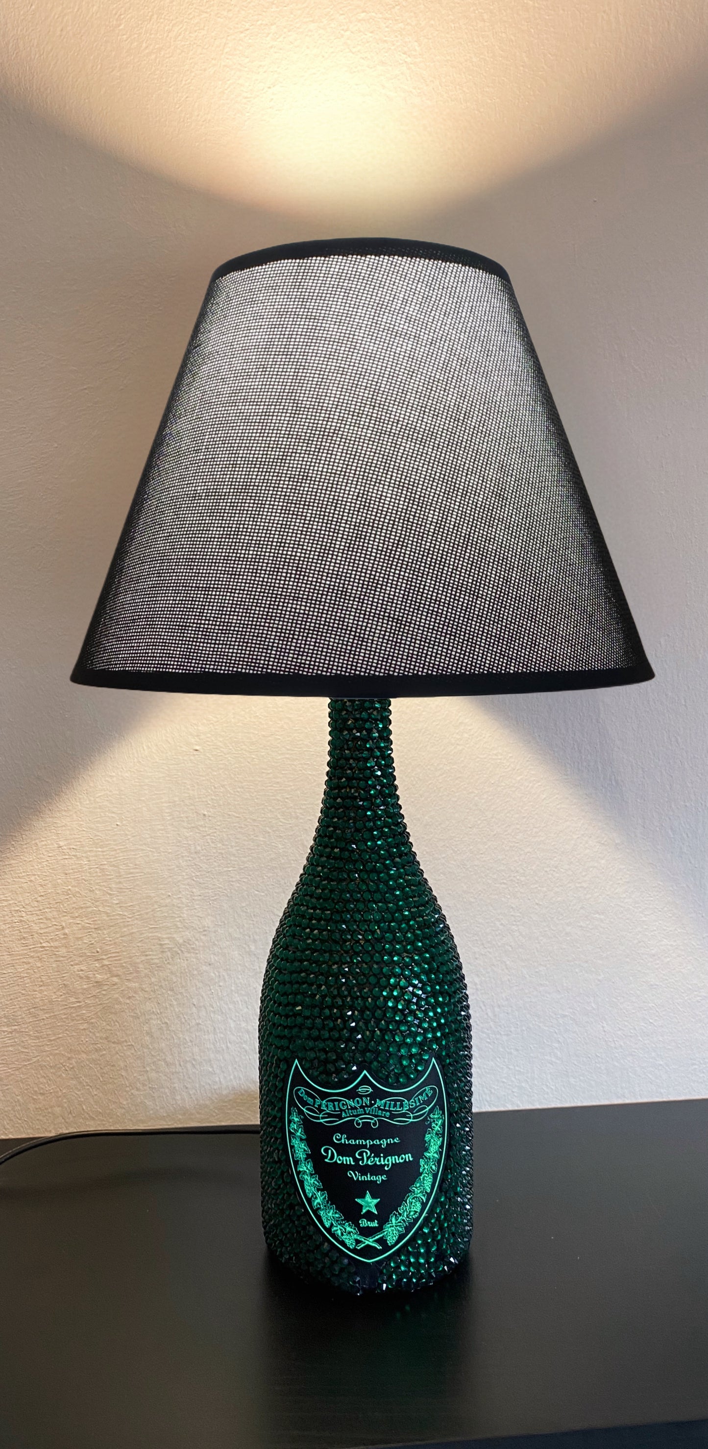 Dom pèrignon lámpara verde luminosa vintage 1800 verde estras verde