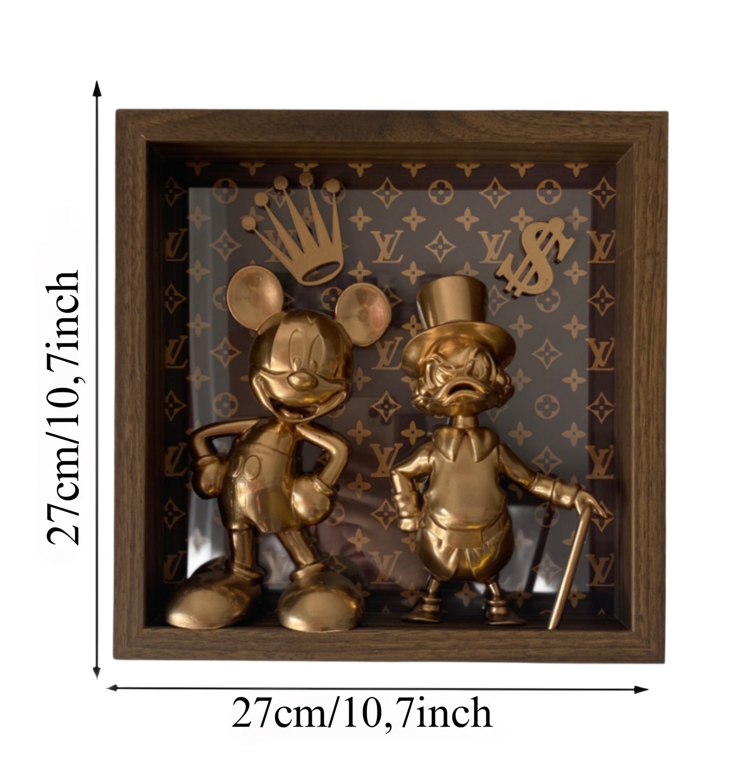 Quadro Scrooge Mc Duck & Mickey Mouse Gold x Rolex
