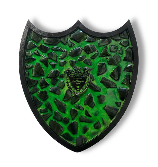 Dom Pèrignon Vintage Luminous green shield painting Limited Edition
