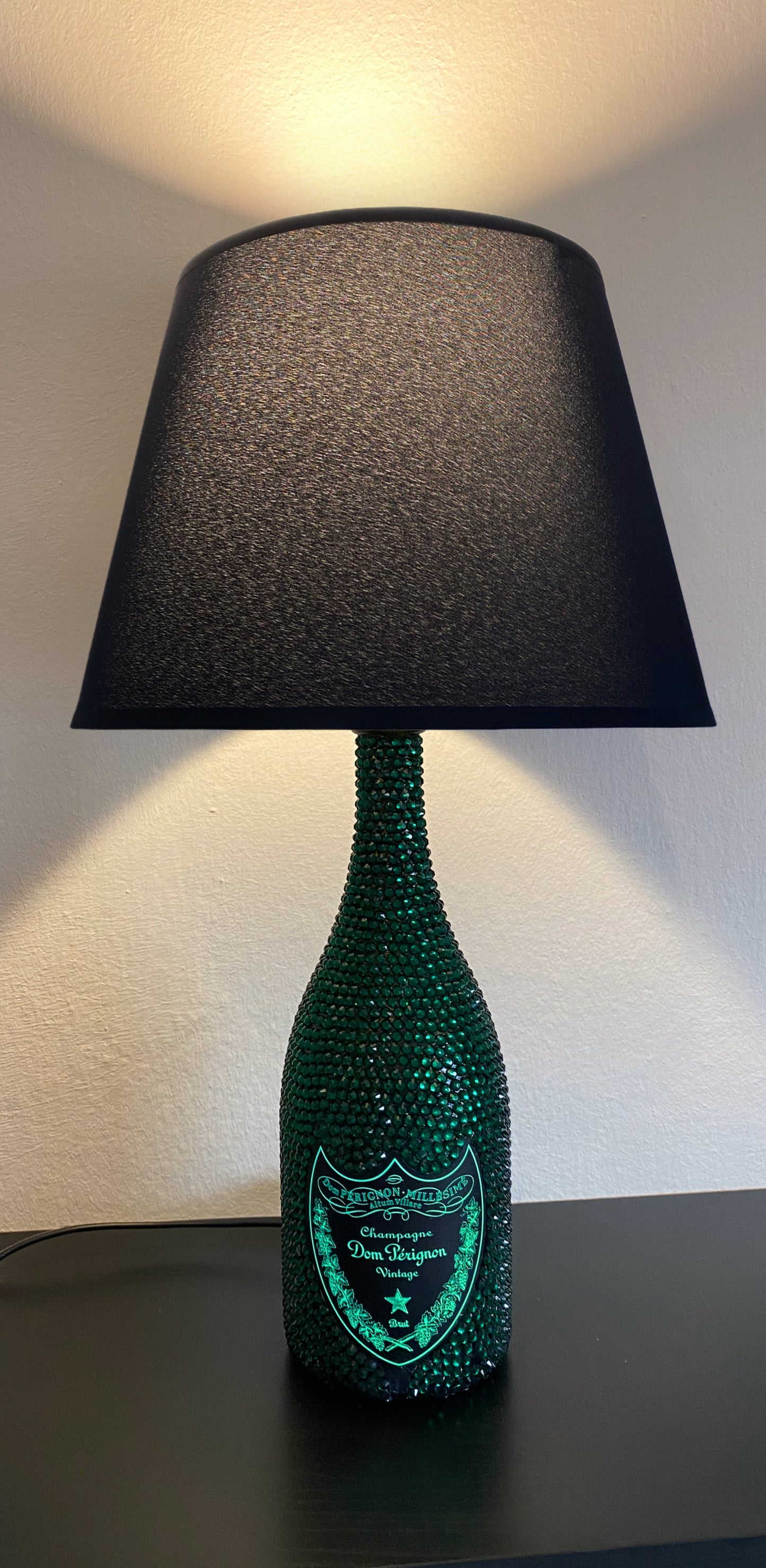 Dom pèrignon lámpara verde luminosa vintage 1800 verde estras verde