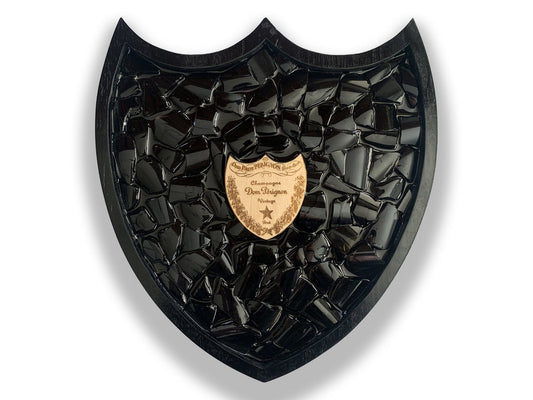 Dom Pèrignon Vintage Logo wood shield painting