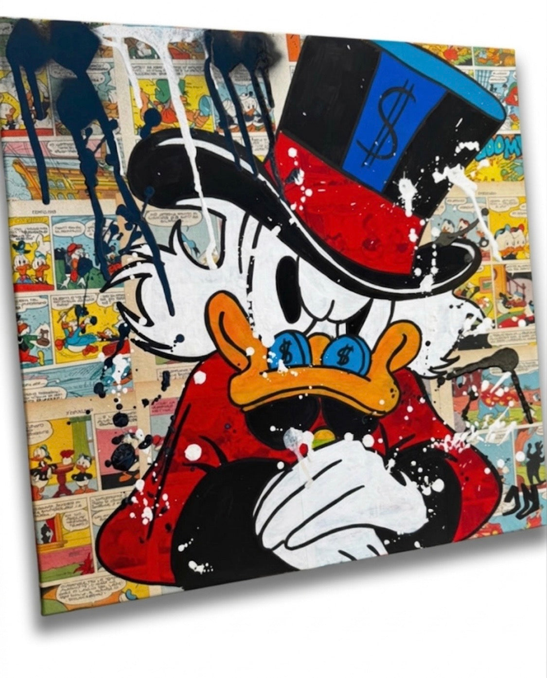 Dipinto Scrooge McDuck Fumetto Pop Art