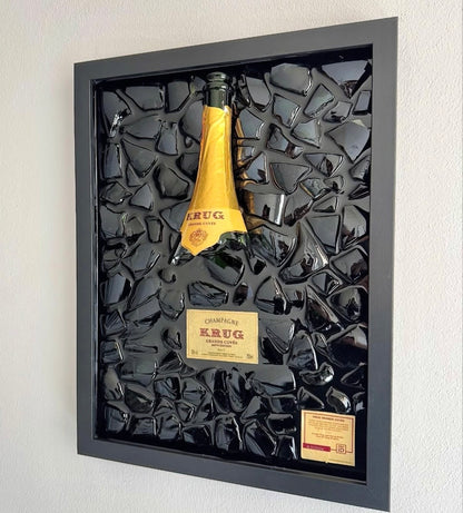 Quadro Bottiglia Krug Grande Cuvée con Resina