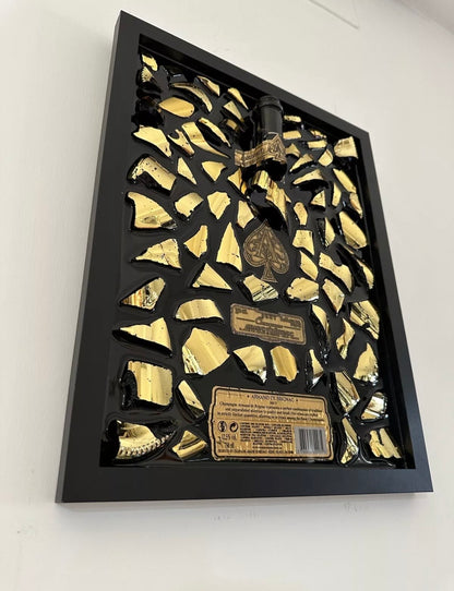 Quadro Armand De Brignac Gold Cornice Nero Laccata