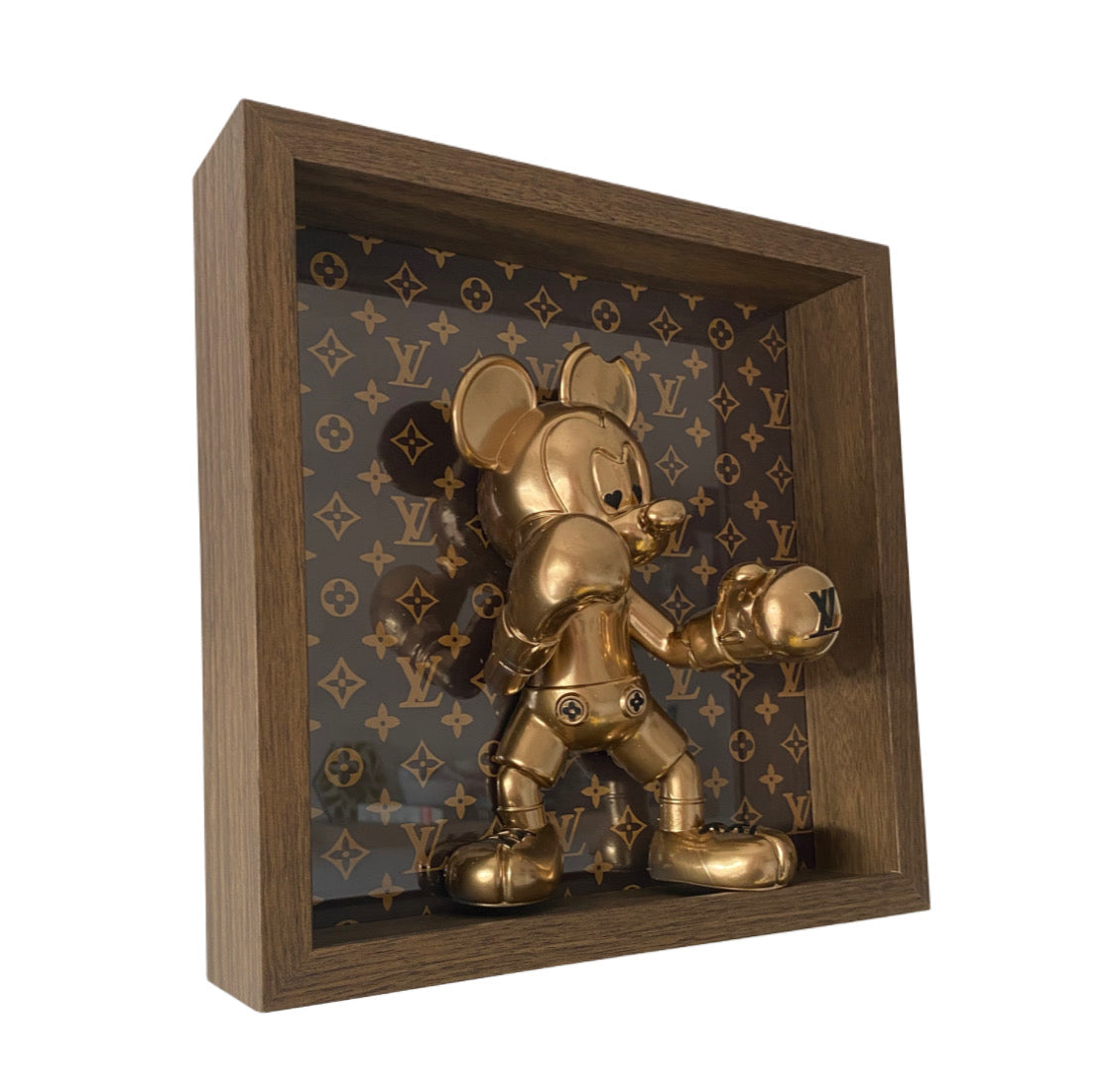 Quadro Mickey Mouse Boxer x LV Gold