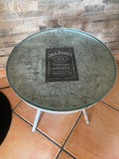 Tavolo Jack Daniel’S Whiskey Effetto Bianco Marmo