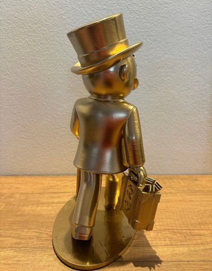 Mr. Monopoly Statua 3D con Valigetta e Bastone