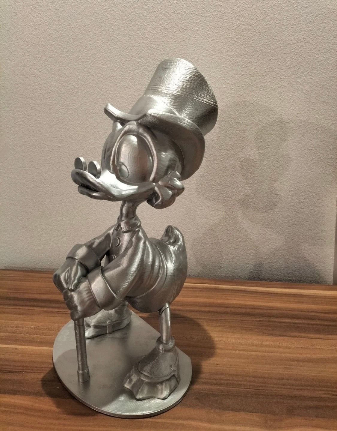 Dagobert Duck Statue mit Silberstock