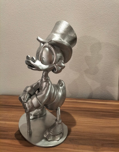 Dagobert Duck Statue mit Silberstock