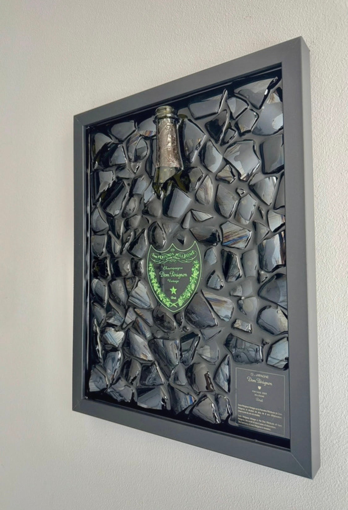 Quadro Dom Pèrignon Vintage Luminous Brut Cornice Nero Laccata