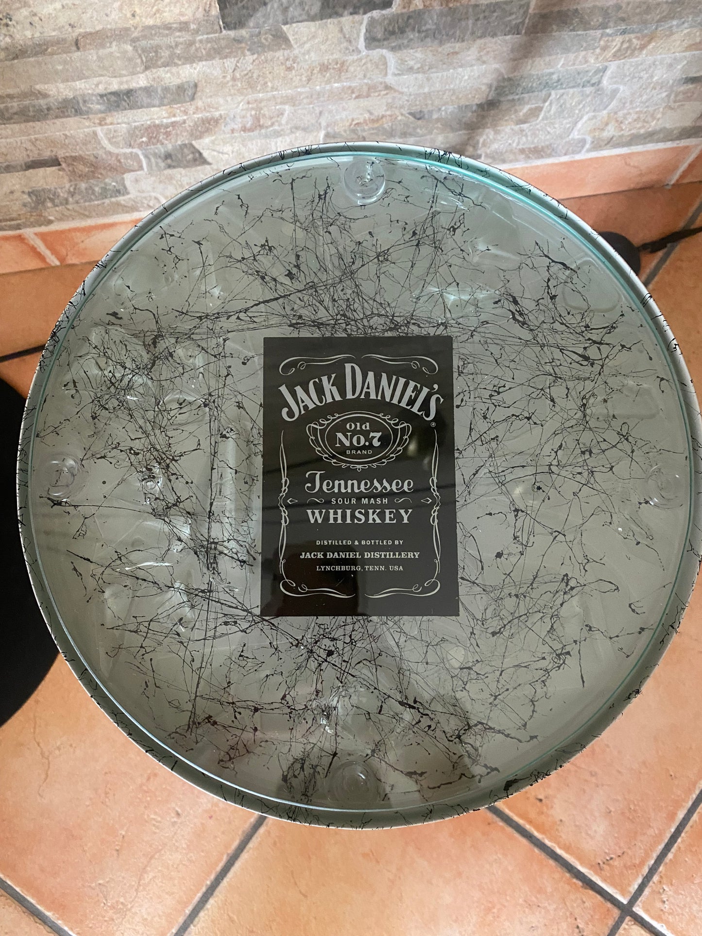 Tavolo Jack Daniel’S Whiskey Effetto Bianco Marmo
