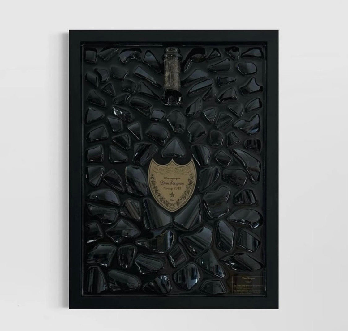 Quadro Dom Pèrignon Vintage Cornice Nero Laccata