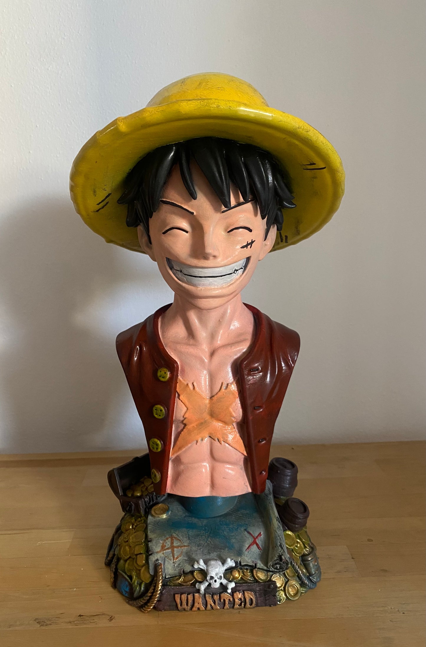 Statua Monkey D. Luffy One Piece Busto Cappello di Paia