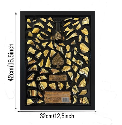 Quadro Armand De Brignac Gold Cornice Nero Laccata
