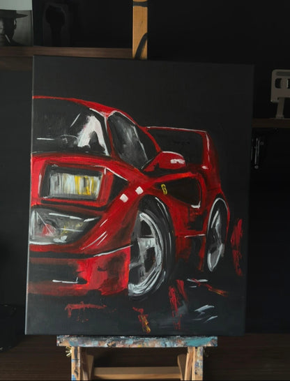 Legendäres Ferrari F40-Gemälde