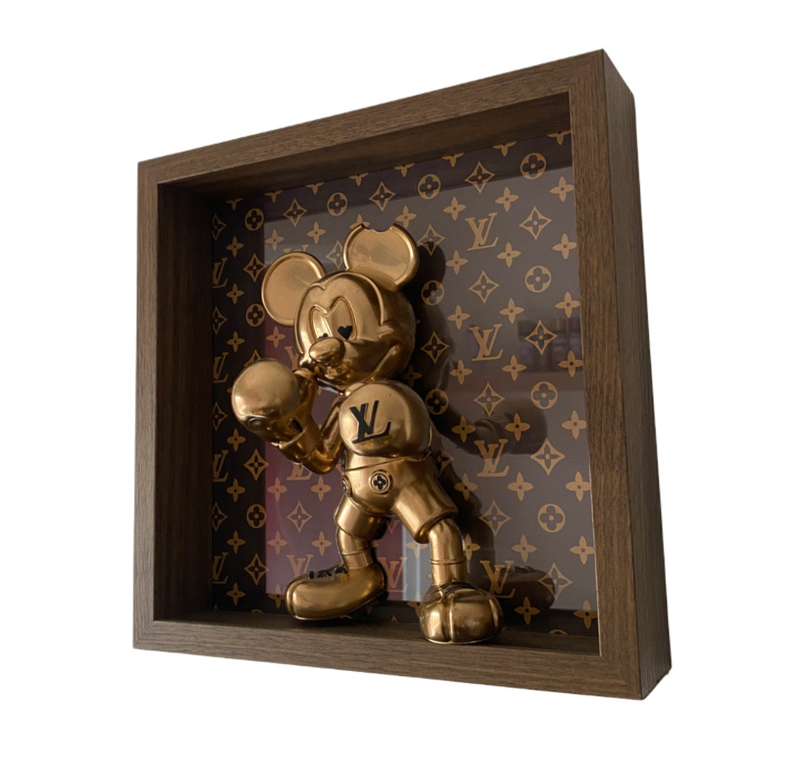 Quadro Mickey Mouse Boxer x LV Gold