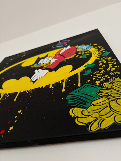 Dipinto Scrooge McDuck Dollari x Batman