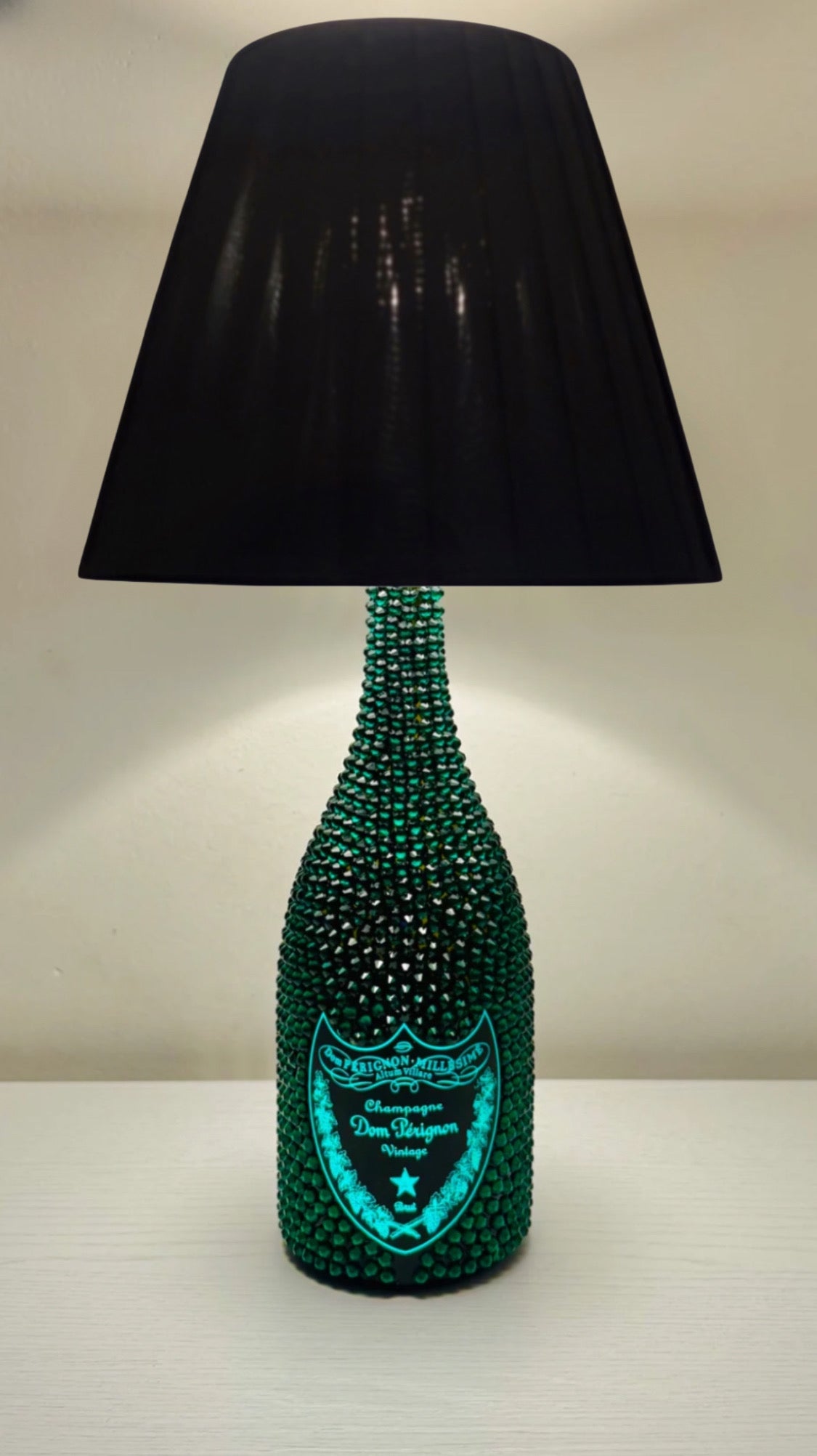 Lampada Dom Pèrignon Vintage Luminous Verde Strass Limited Edition