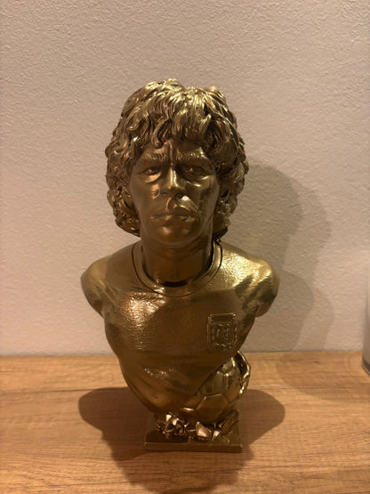 Maradona Statua 3D Oro con Maglia N 10