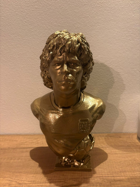 Maradona Statua 3D Oro con Maglia N 10