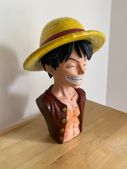 Monkey D. Luffy Statua 3D One Piece Busto Cappello di Paia