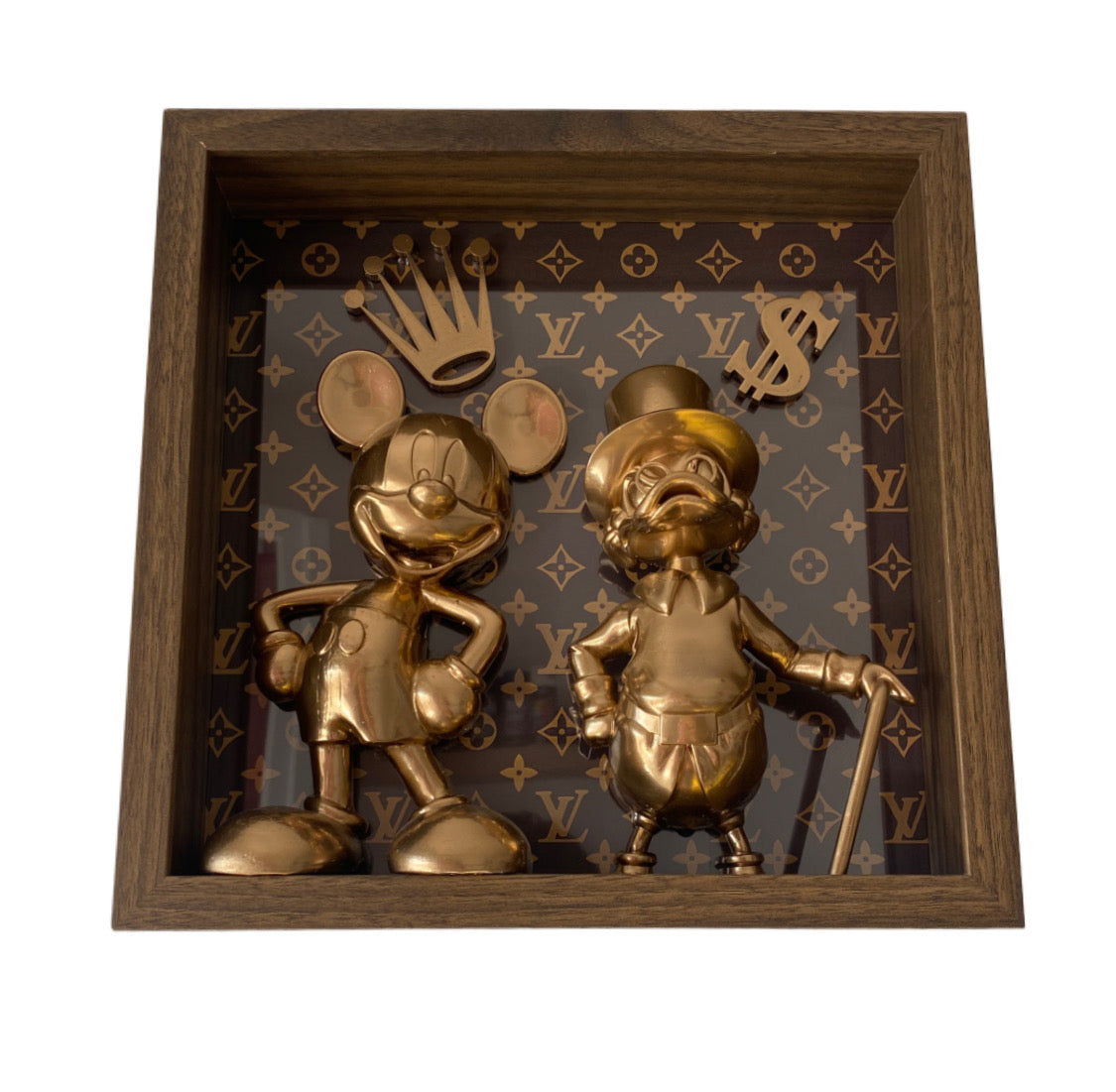 Quadro Scrooge Mc Duck & Mickey Mouse Gold x Rolex