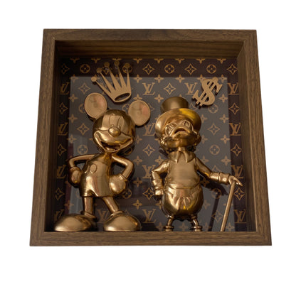 Quadro Scrooge Mc Duck & Mickey Mouse Gold x Rolex
