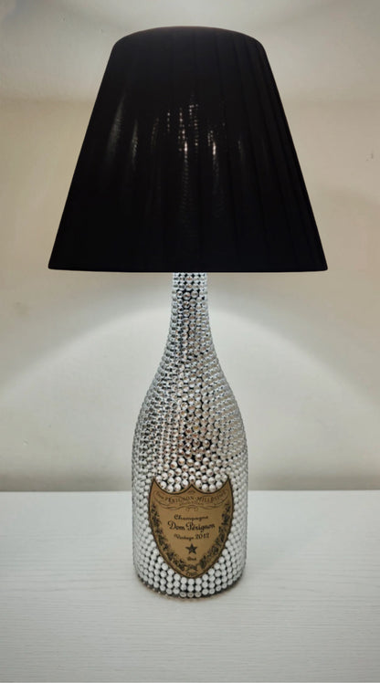 Lampada Dom Pèrignon Vintage Strass Argento