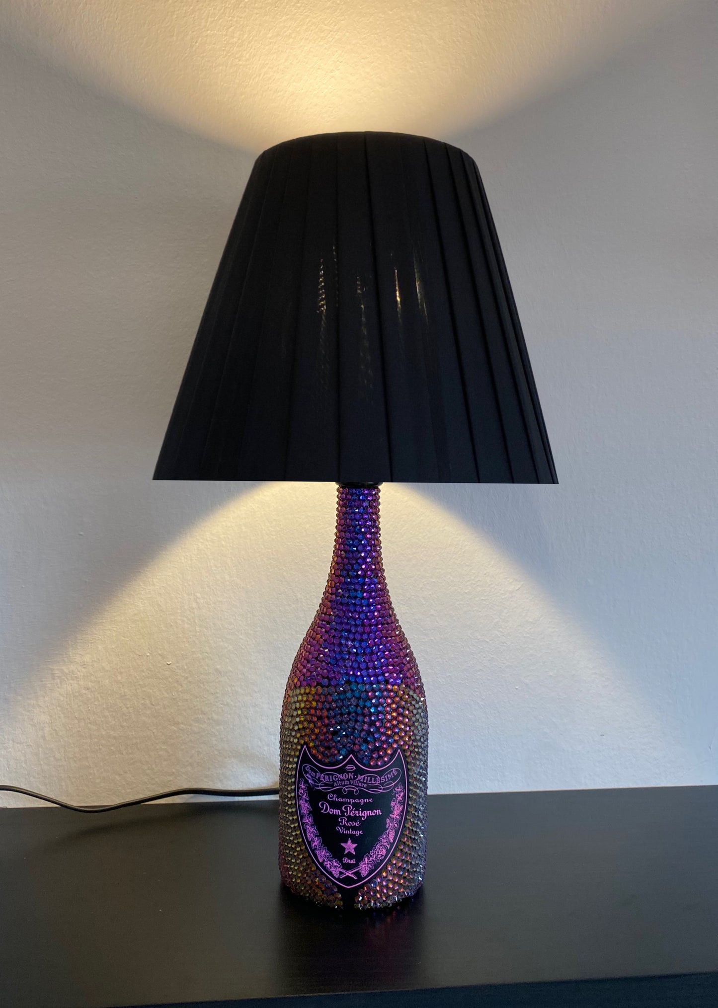 Lámpara Vintage Luminosa Verde Rhinestone Edición Limitada Dom Pérignon