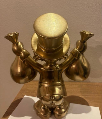 Scrooge Mc Duck Statua 3D Oro con Soldi e Bottino