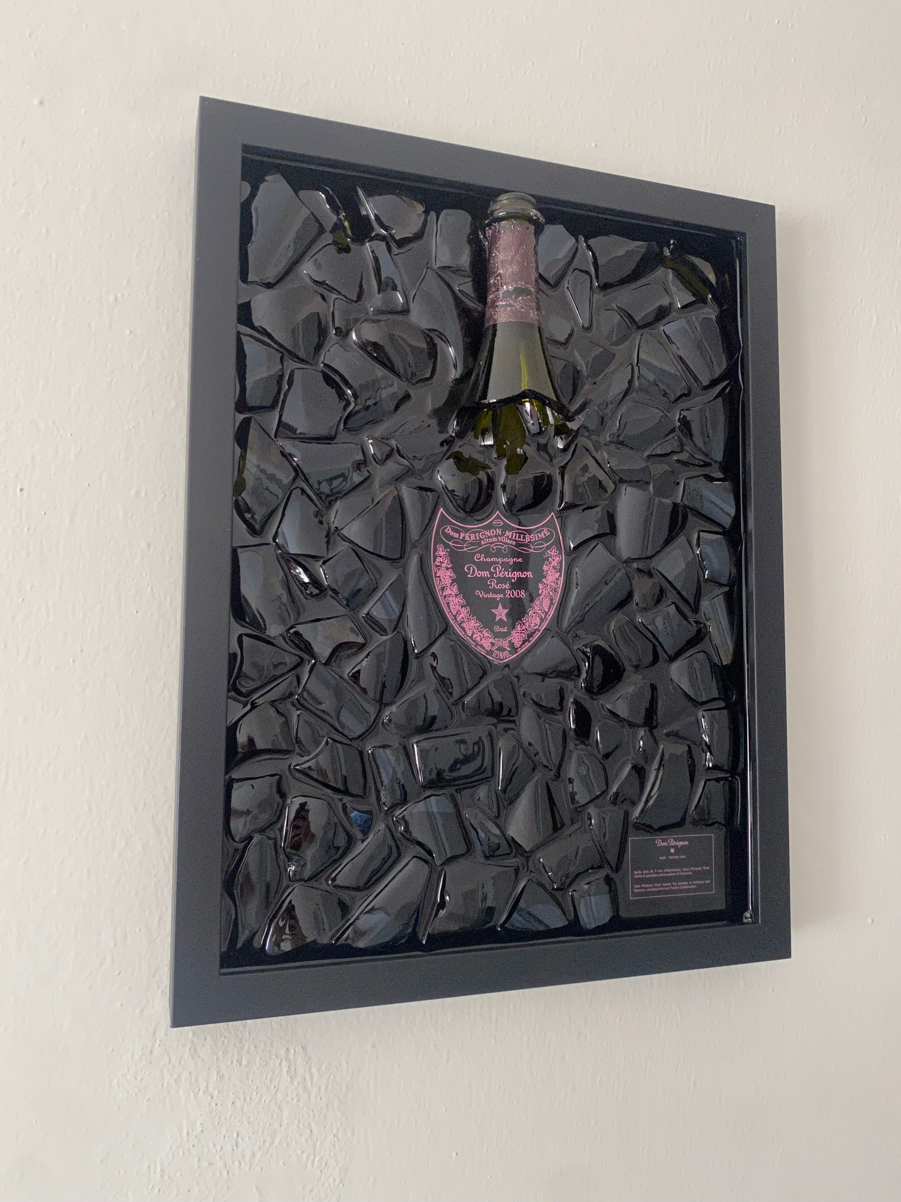 Quadro Dom Pèrignon Vintage Rosé Cornice Nero Laccata