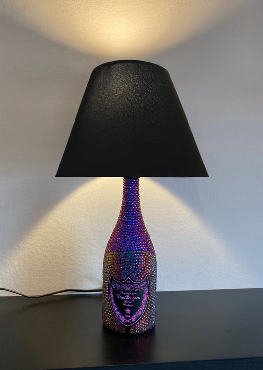 Lámpara Vintage Luminosa Verde Rhinestone Edición Limitada Dom Pérignon