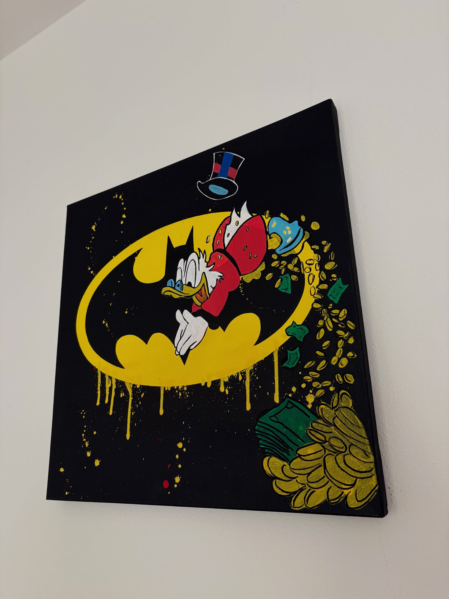 Dipinto Scrooge McDuck Dollari x Batman