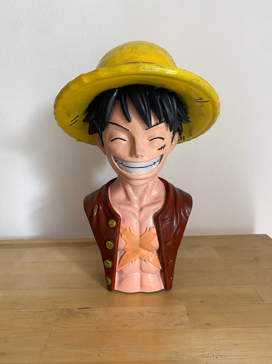 Monkey D. Luffy Statua 3D One Piece Busto Cappello di Paia