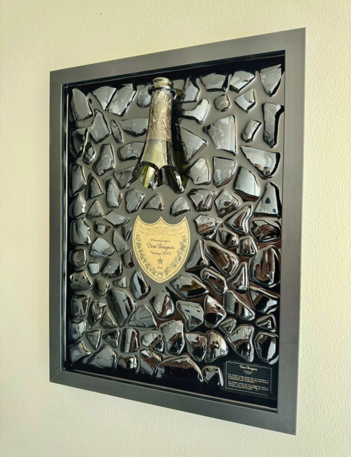 Quadro Dom Pèrignon Vintage Cornice Nero Laccata