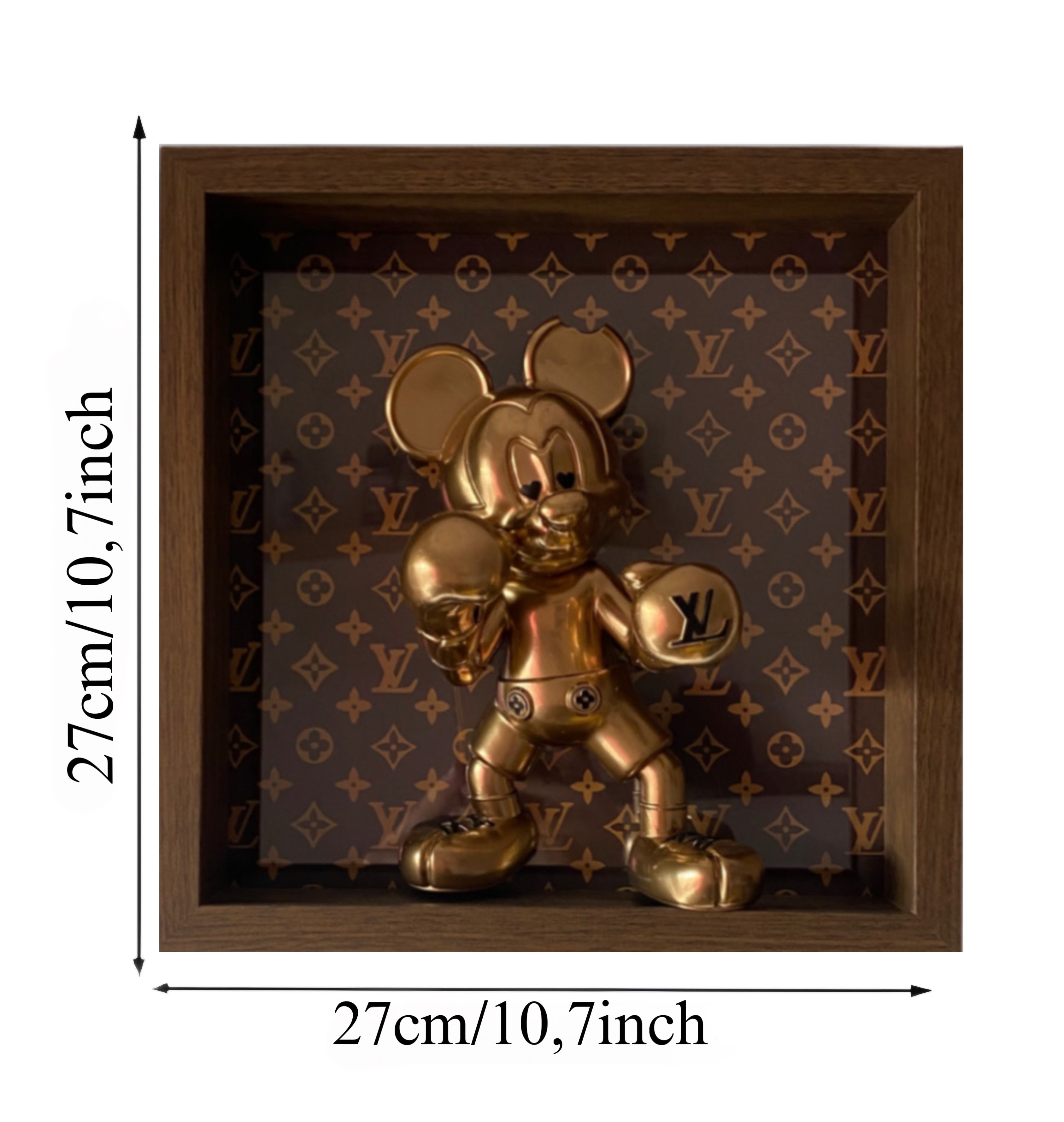 Quadro Mickey Mouse Boxer x LV Gold