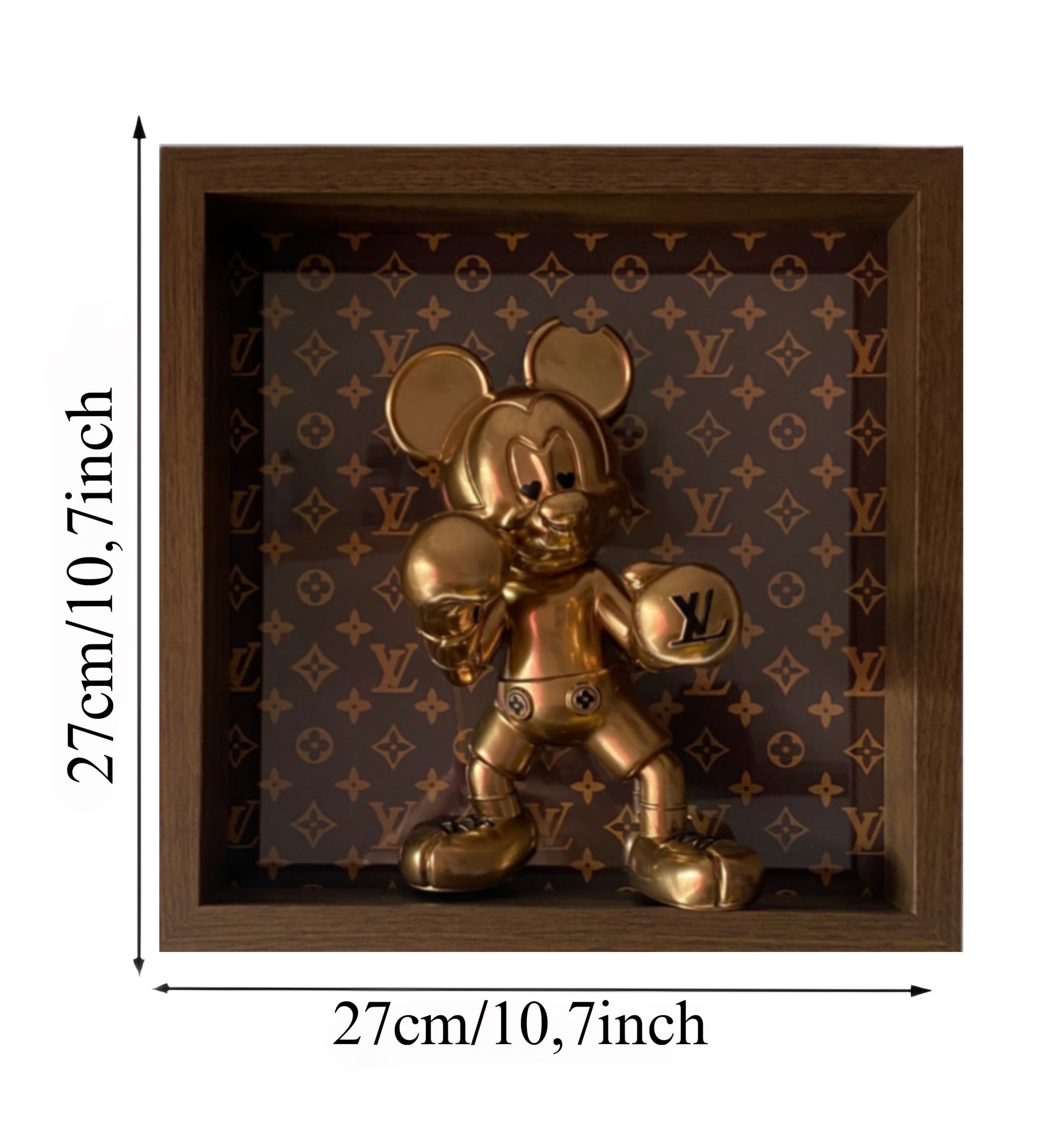 Quadro Mickey Mouse Boxer x LV Gold