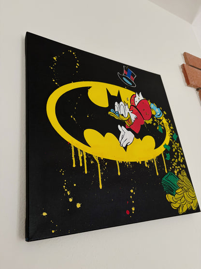 Dipinto Scrooge McDuck Dollari x Batman