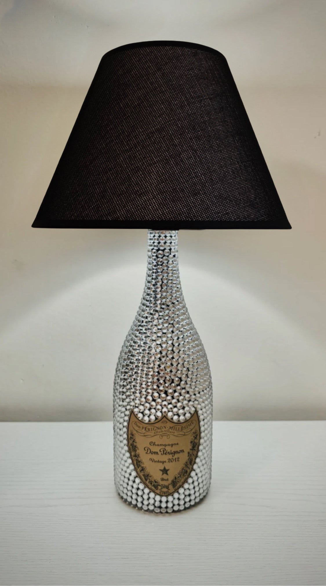 Lampada Dom Pèrignon Vintage Strass Argento