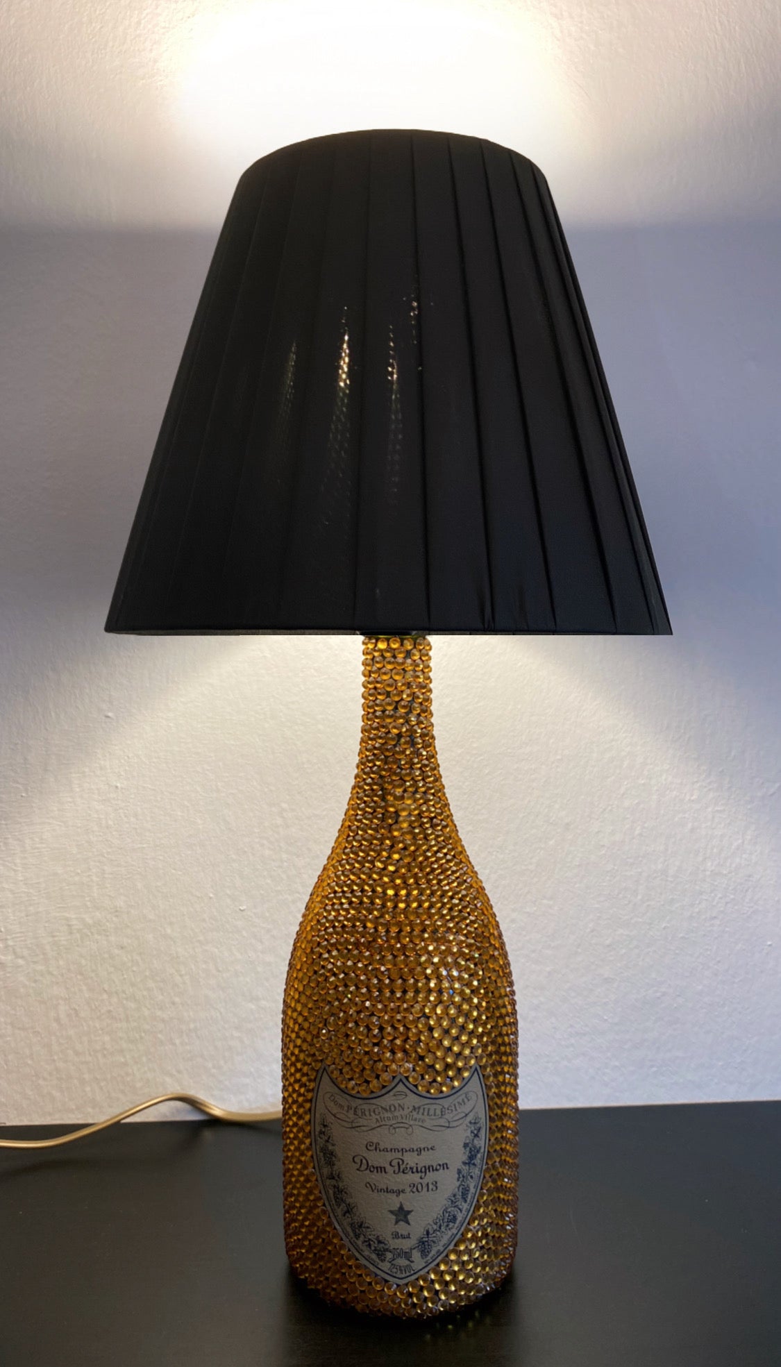 Lampada Dom Pèrignon Vintage Strass Oro