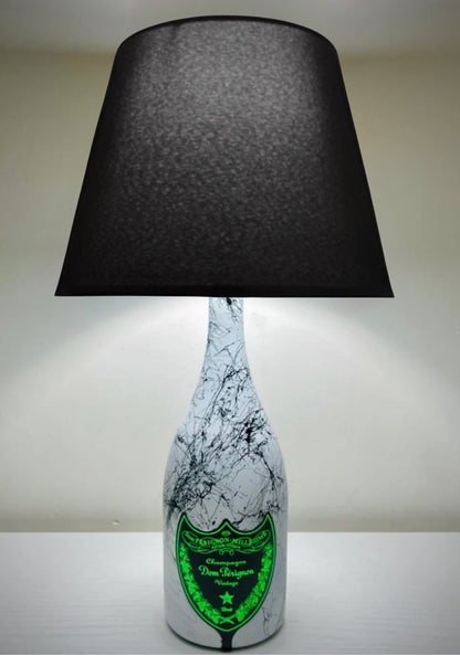 Lampada Dom Pèrignon Vintage Luminous Verde Effetto Marmo Bianco