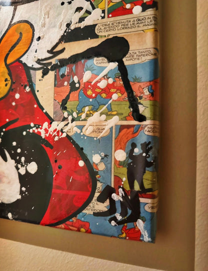 Dipinto Scrooge McDuck Fumetto Pop Art