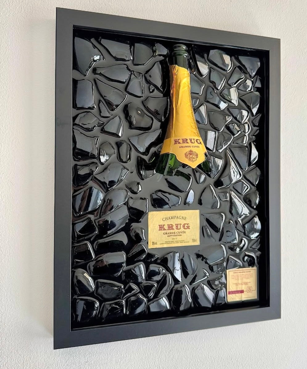Quadro Bottiglia Krug Grande Cuvée con Resina