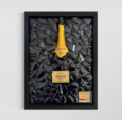 Quadro Bottiglia Krug Grande Cuvée con Resina