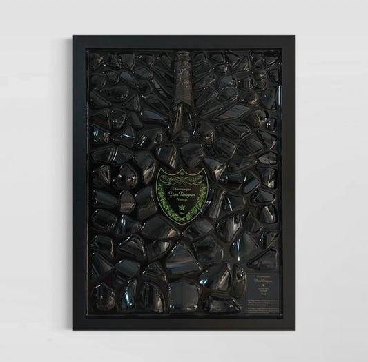 Quadro Dom Pèrignon Vintage Luminous Brut Cornice Nero Laccata