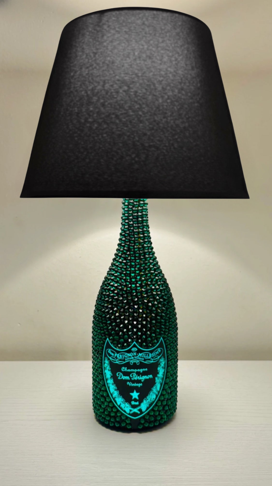 Lampada Dom Pèrignon Vintage Luminous Verde Strass Limited Edition