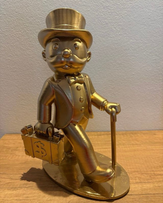 Mr. Monopoly Statua 3D con Valigetta e Bastone
