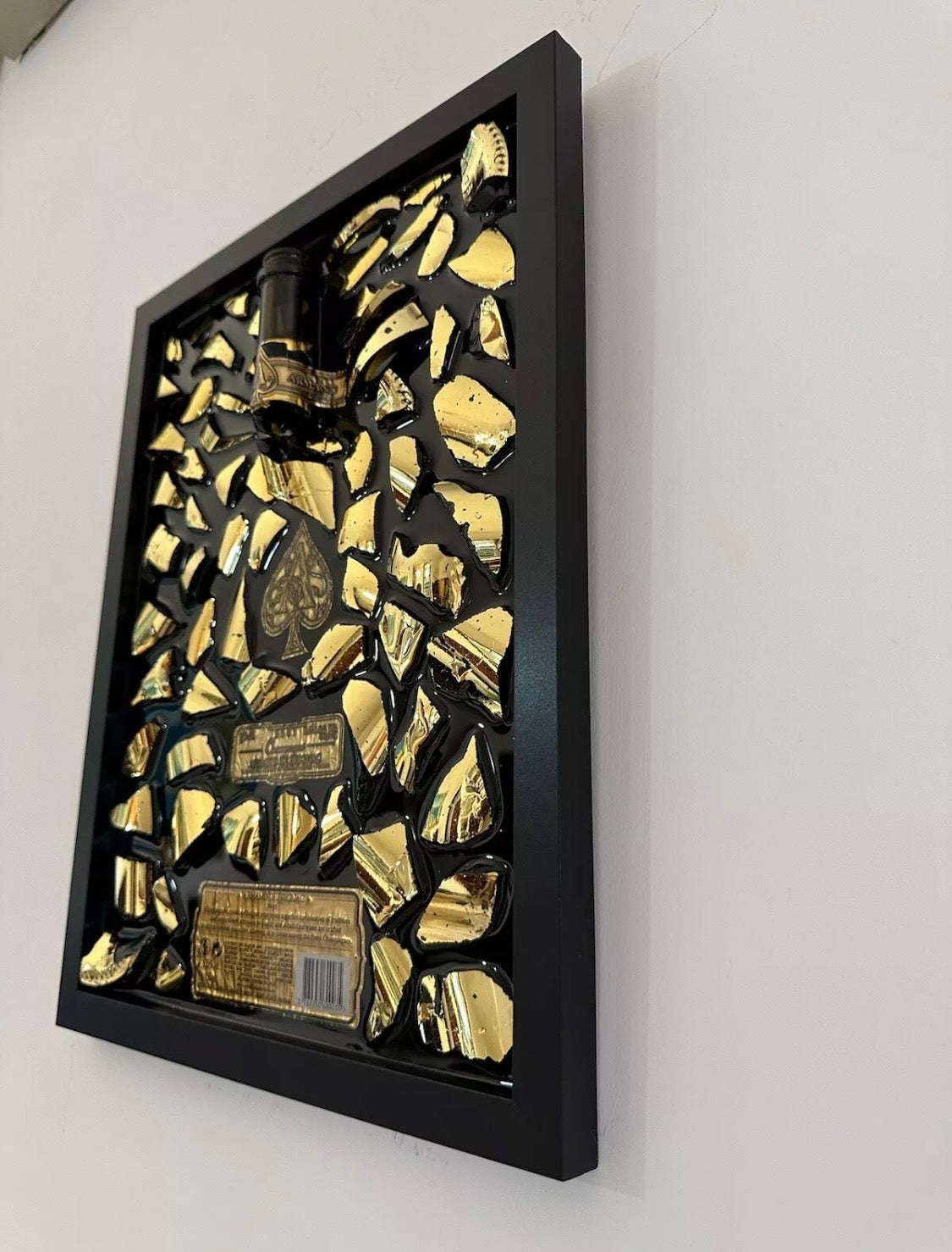 Quadro Armand De Brignac Gold Cornice Nero Laccata