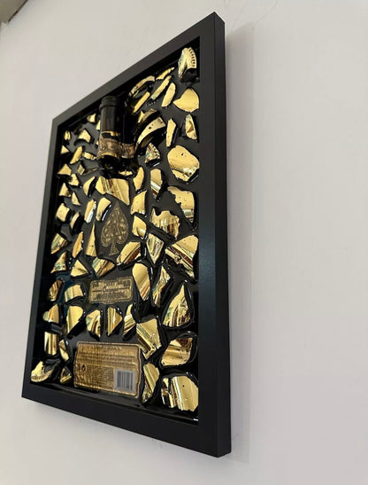 Quadro Armand De Brignac Gold Cornice Nero Laccata
