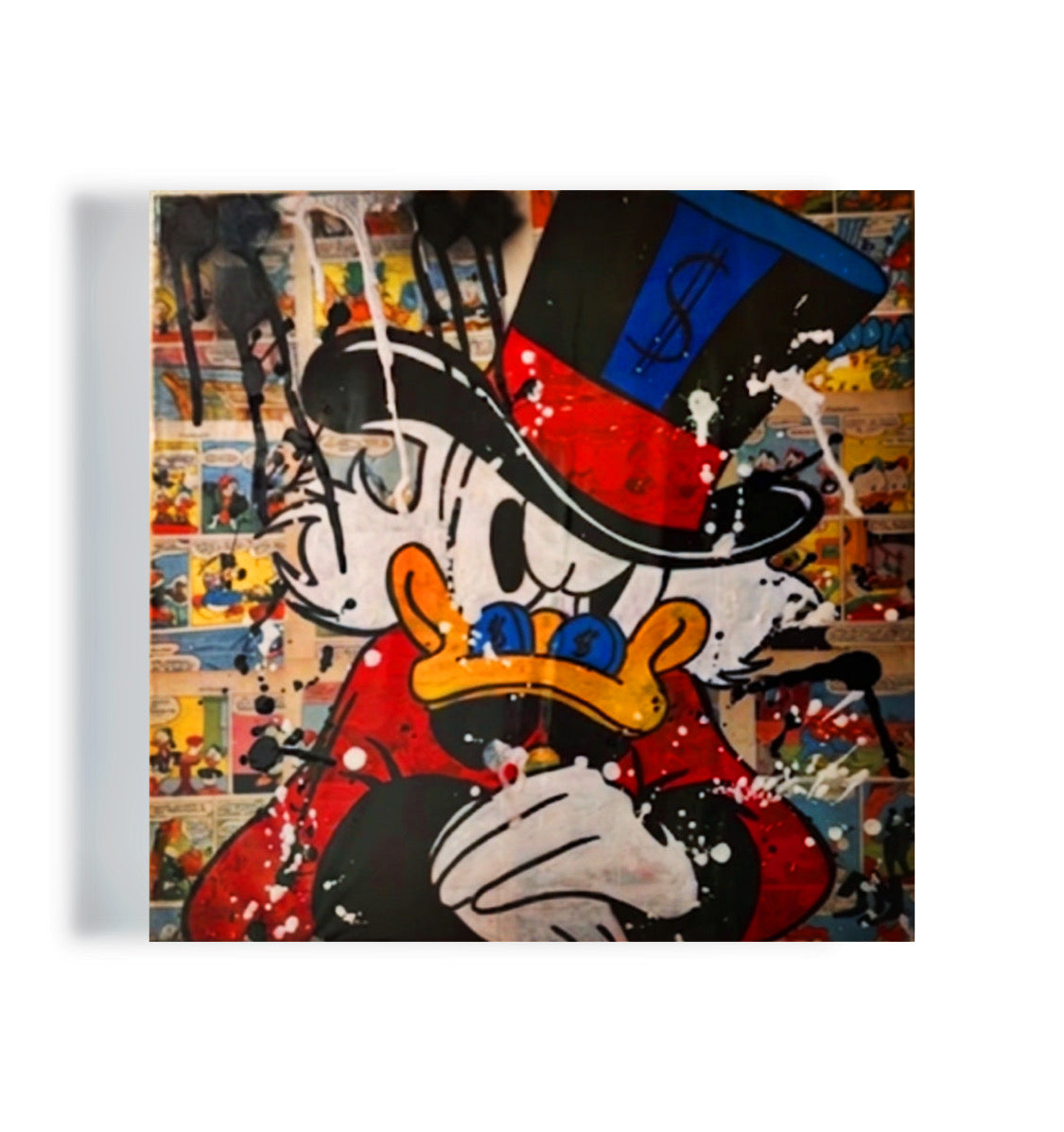 Dipinto Scrooge McDuck Fumetto Pop Art